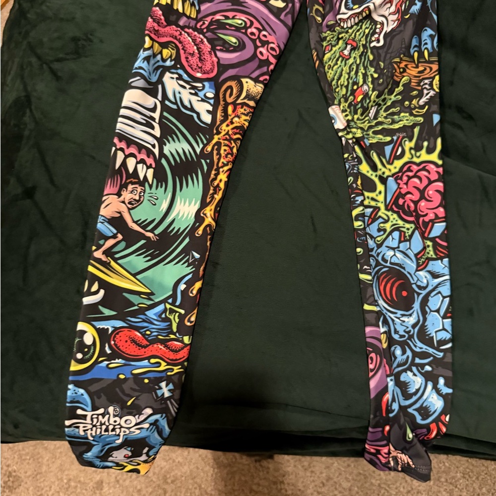 Grassroots jimbo Phillips multicolored yoga leggings size small EUC - Picture 6 of 16